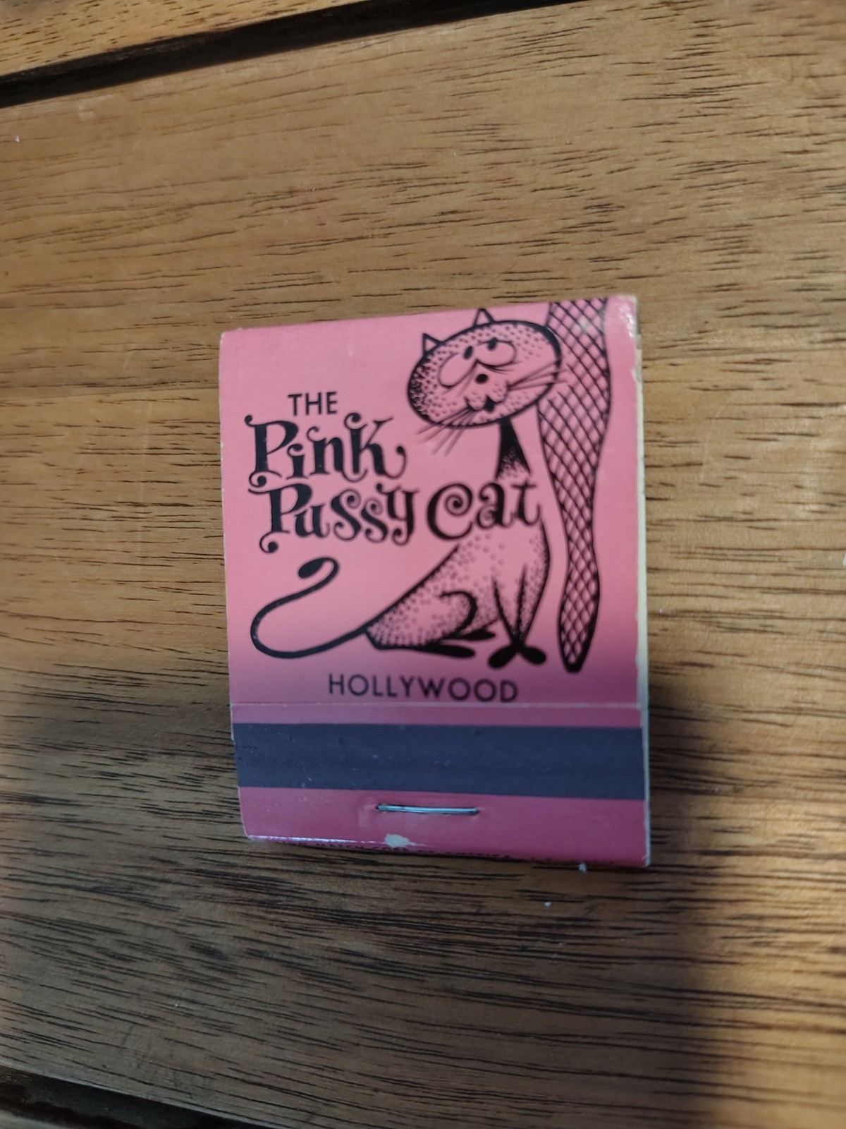 Vintage The Pink Pussy Cat Matchbook- Unstruck Vintage The Pink Pussy Cat Matchbook- Unstruck