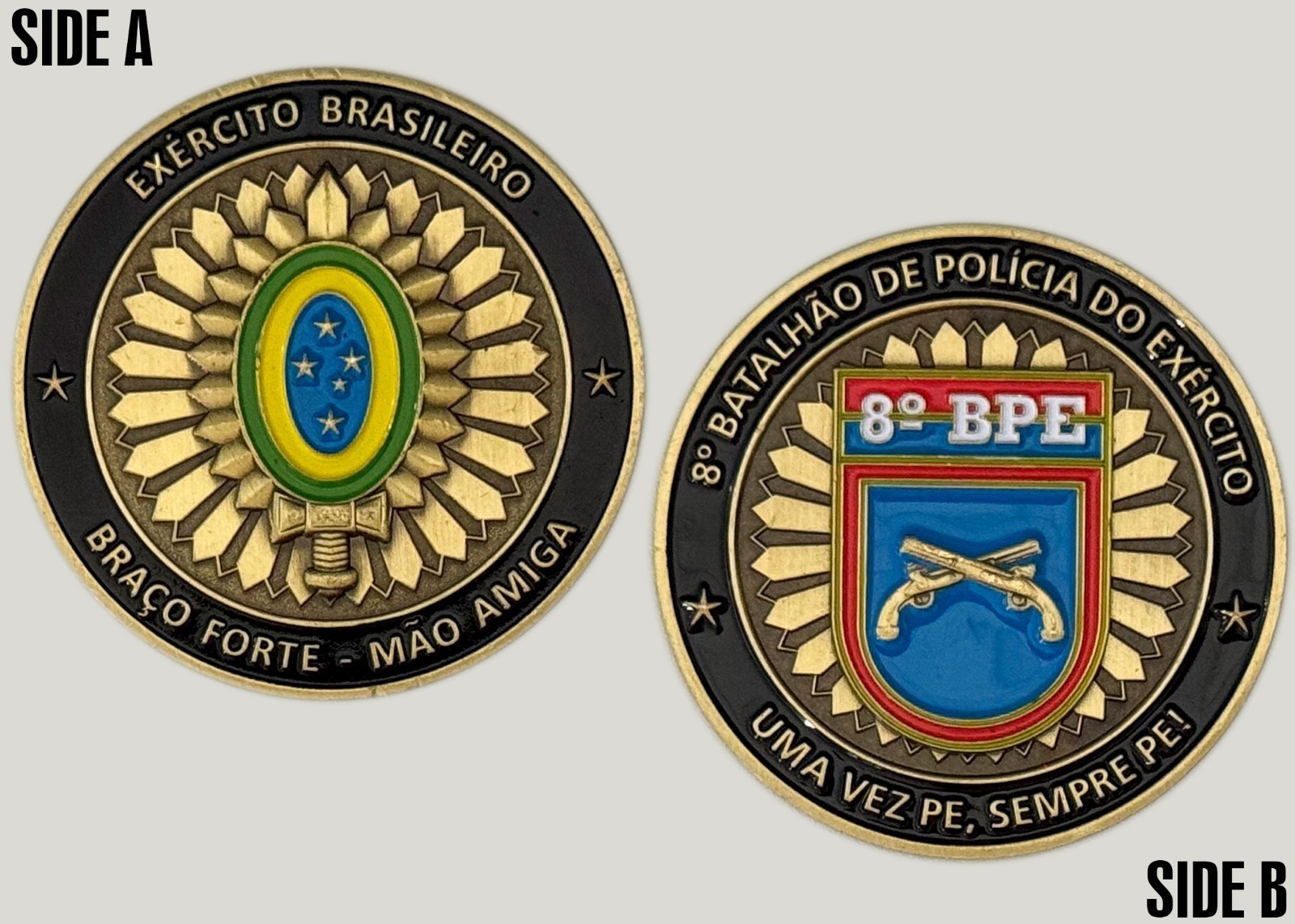 Brazilian 8th BPE Challenge Coin 3#E Brazilian 8th BPE Challenge Coin 3#E