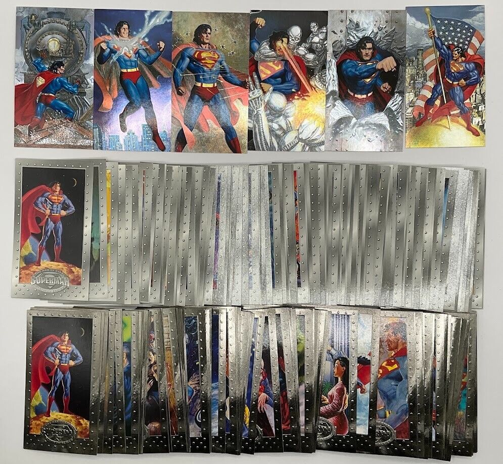 1994 Skybox Superman Man of Steel Platinum Series Set (S1-S6 & 1-90)