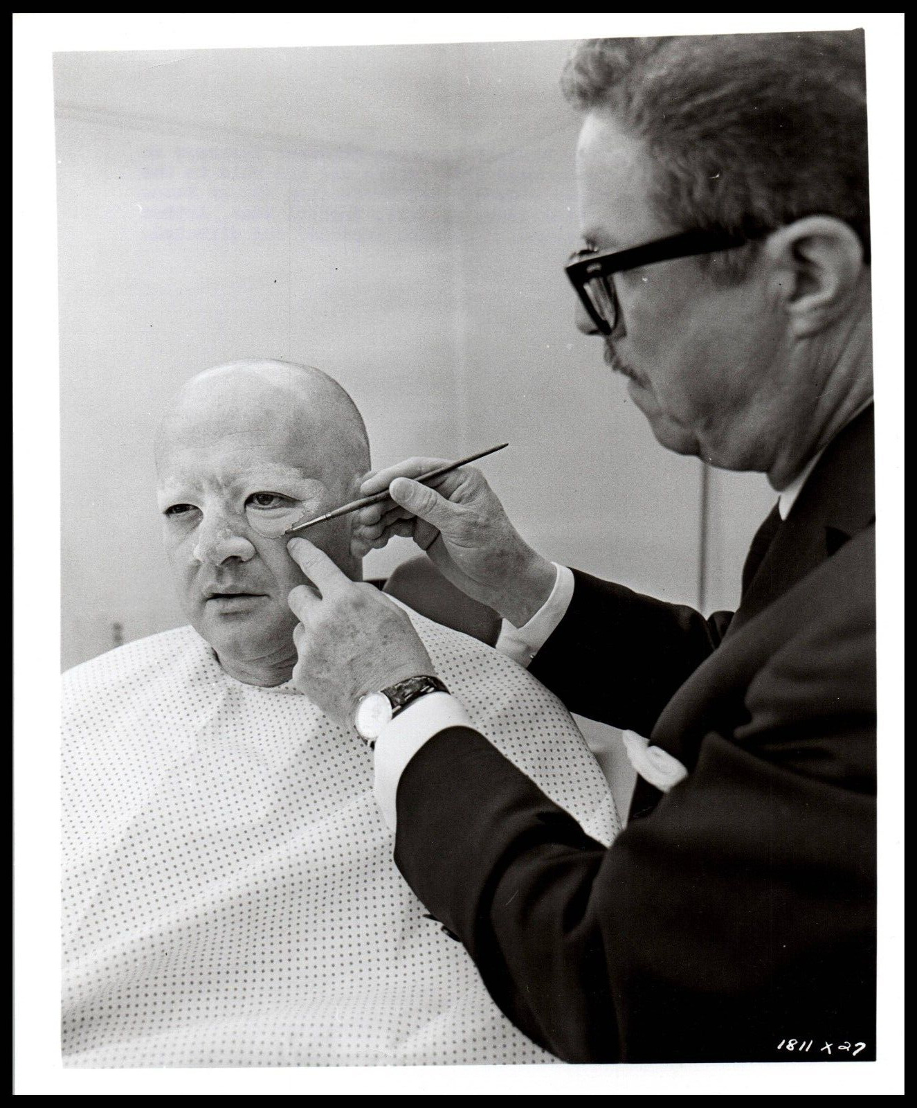 BILL TUTTLE MAKE-UP ON TONY RANDALL SEVEN FACES OF DR. LAO 1964 ORIG Photo 734