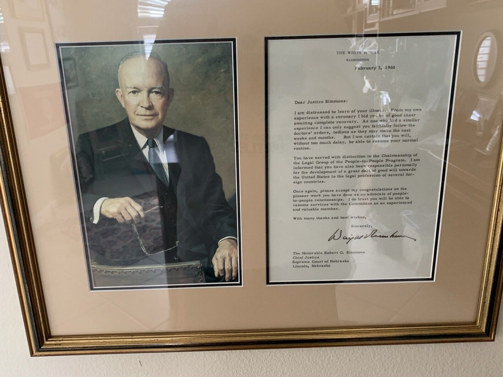 Dwight D. Eisenhower, Presidential Letter, Signed. \