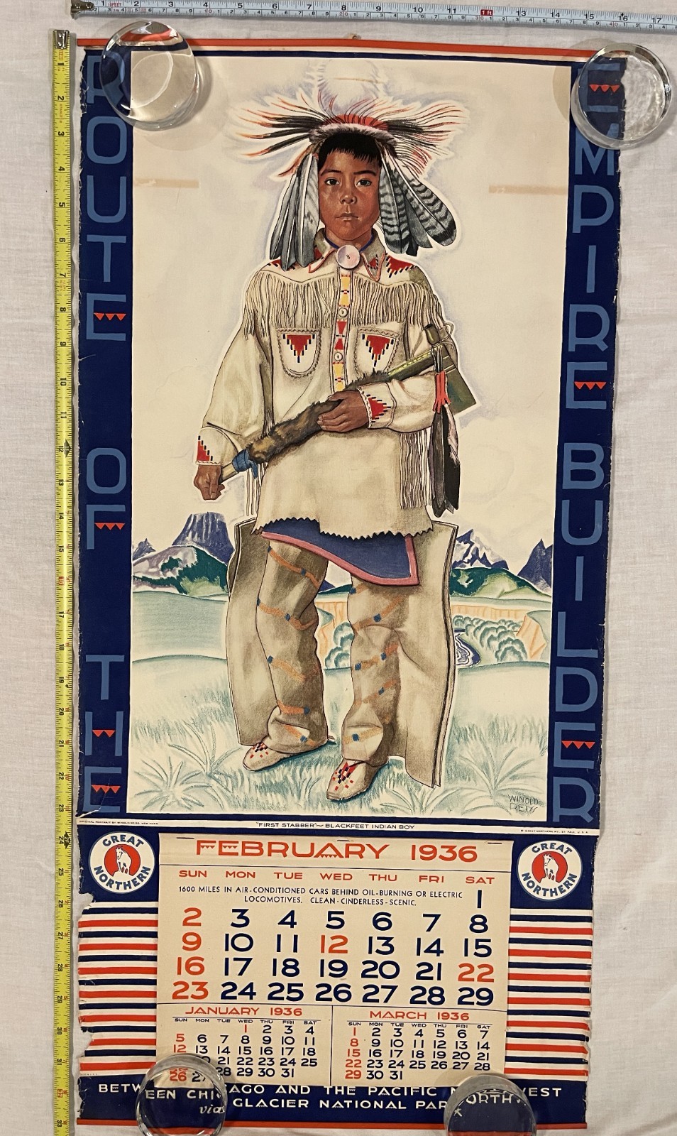Vintage 1936 Great Northern Railway Calendar - 33\ Vintage 1936 Great Northern Railway Calendar - 33\
