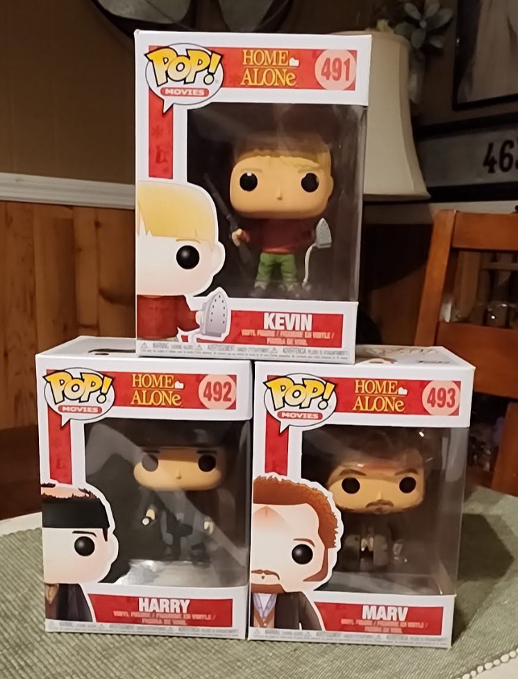 Funko Pop Movies/ Home Alone / Kevin Harry Marv / 491 492 493 / Great Condition