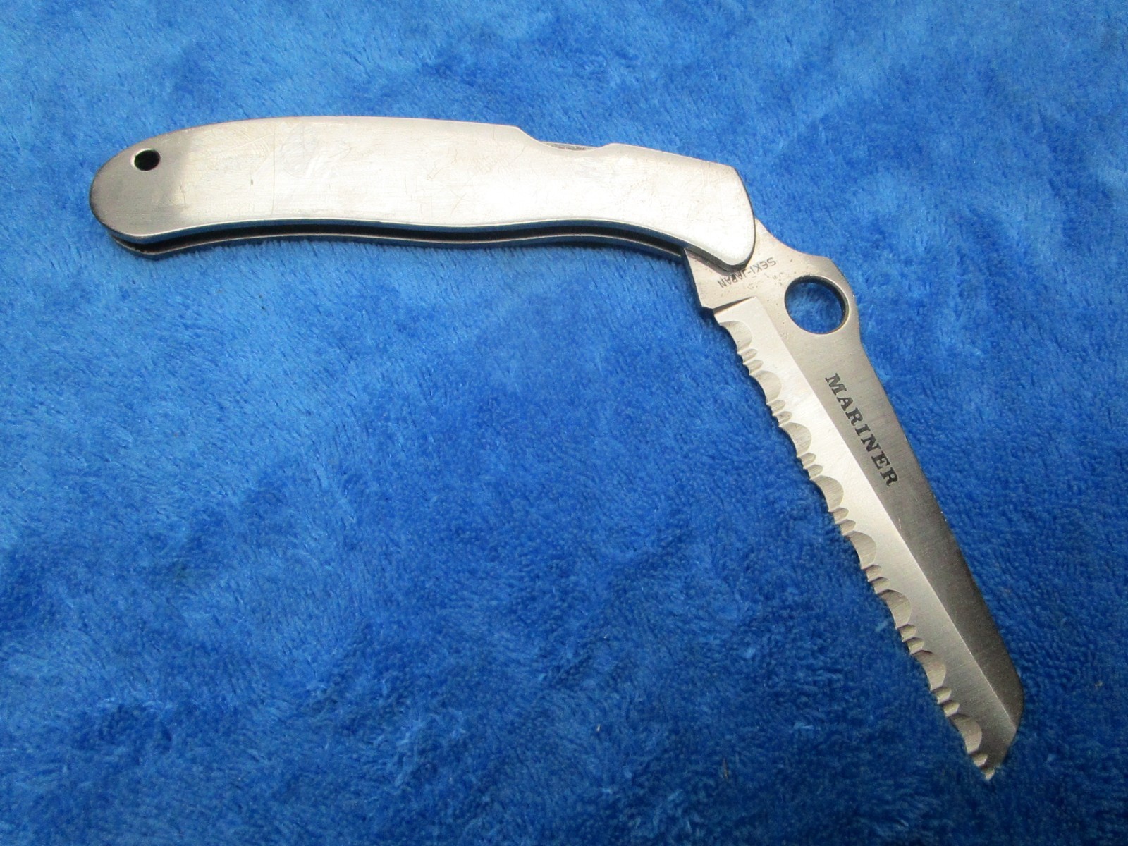 ORIGINAL VINTAGE SPYDERCO MARINER LOCKBACK FOLDING KNIFE MADE IN SEKI JAPAN