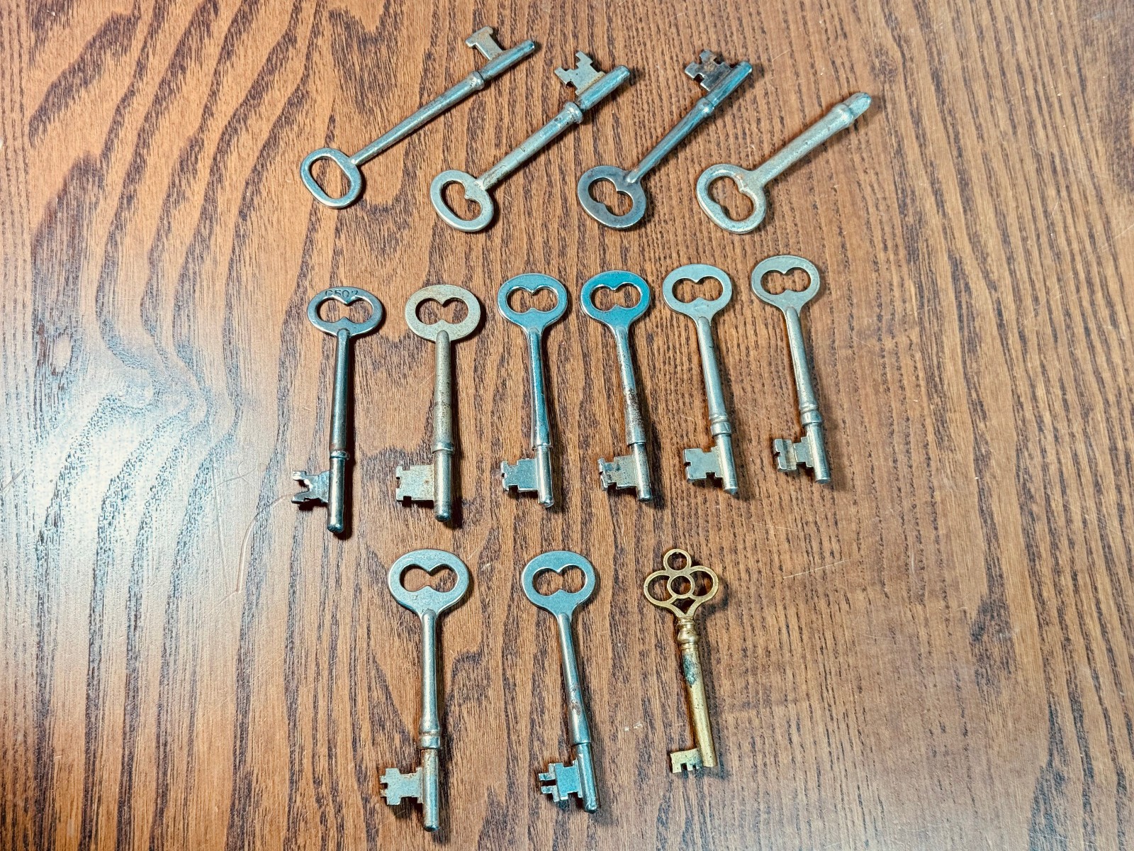 Antique Skeleton Key Lot Corbin P 3 P 4 P 10 Taylor R 26 CB 4