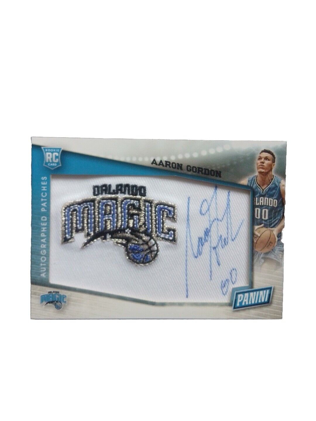 2015 Aaron GORDON PANINI FATHER\'S DAY AUTOGRAPHED PATCHES RC #AG Magic Auto Logo