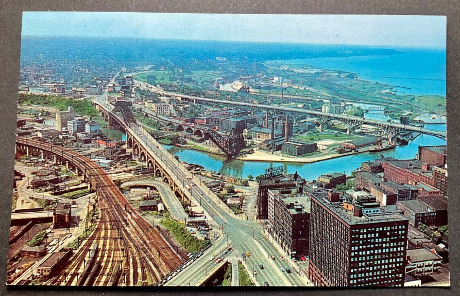 Cleveland Ohio OH Postcard Cleveland Industrial Valley Looking West