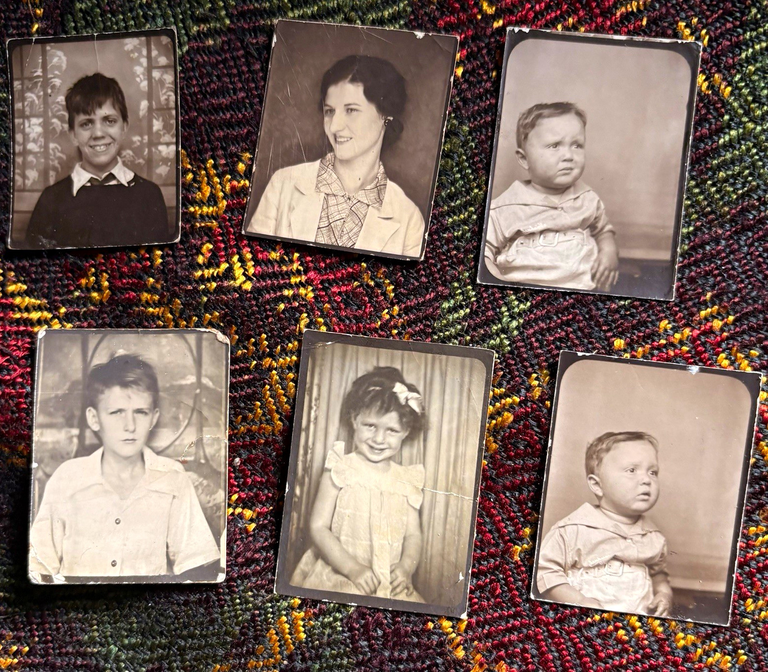Lot of 6 Vintage Black & White Portrait Photographs Children/Infants & Women Lot of 6 Vintage Black & White Portrait Photographs Children/Infants & Women