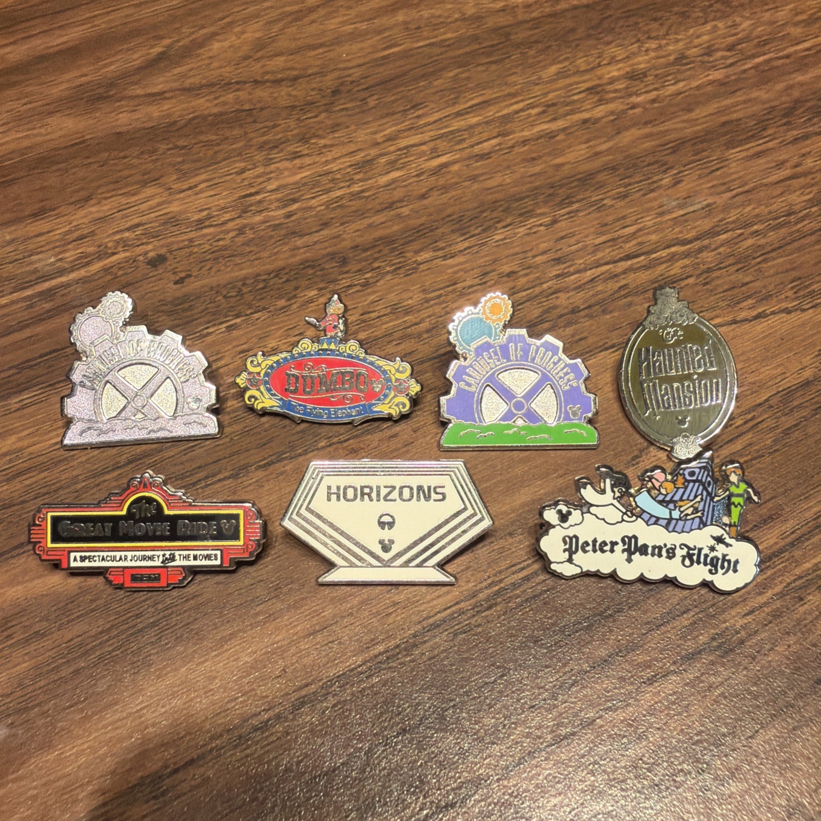 Disney WDW 2019 Hidden Micky Attraction Signs Set Of 7 Pins Disney WDW 2019 Hidden Micky Attraction Signs Set Of 7 Pins