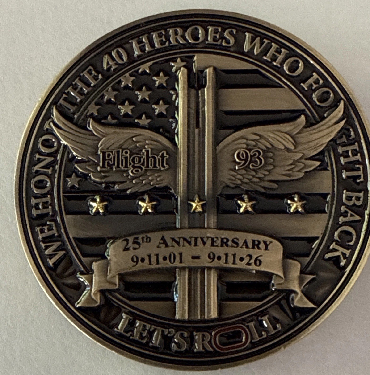 FBI Pittsburgh 9/11 Flight 93 “Let’s Roll” 25th Anniversary Challenge Coin FBI Pittsburgh 9/11 Flight 93 “Let’s Roll” 25th Anniversary Challenge Coin