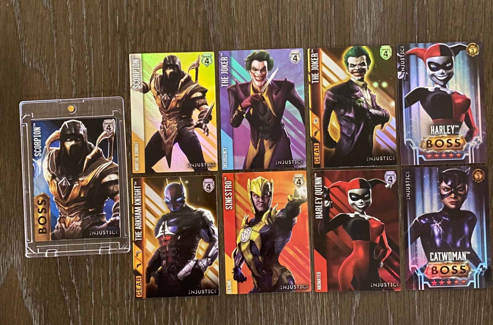 Injustice Gods Among Us HoloFoil Premium 9 Card Lot Scorpion Joker Harley Batman