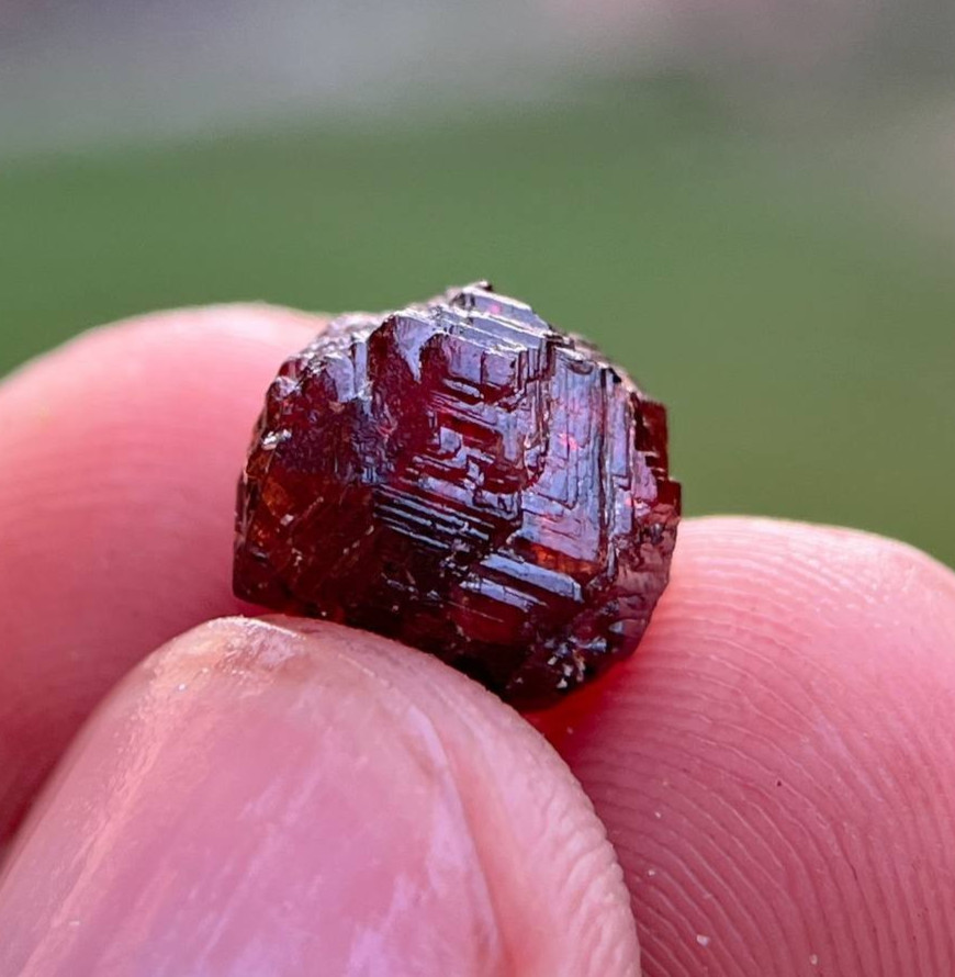 8 Crt 4-Dimensional Etched Red Spessartine Garnet Crystal Cluster From Pakistan