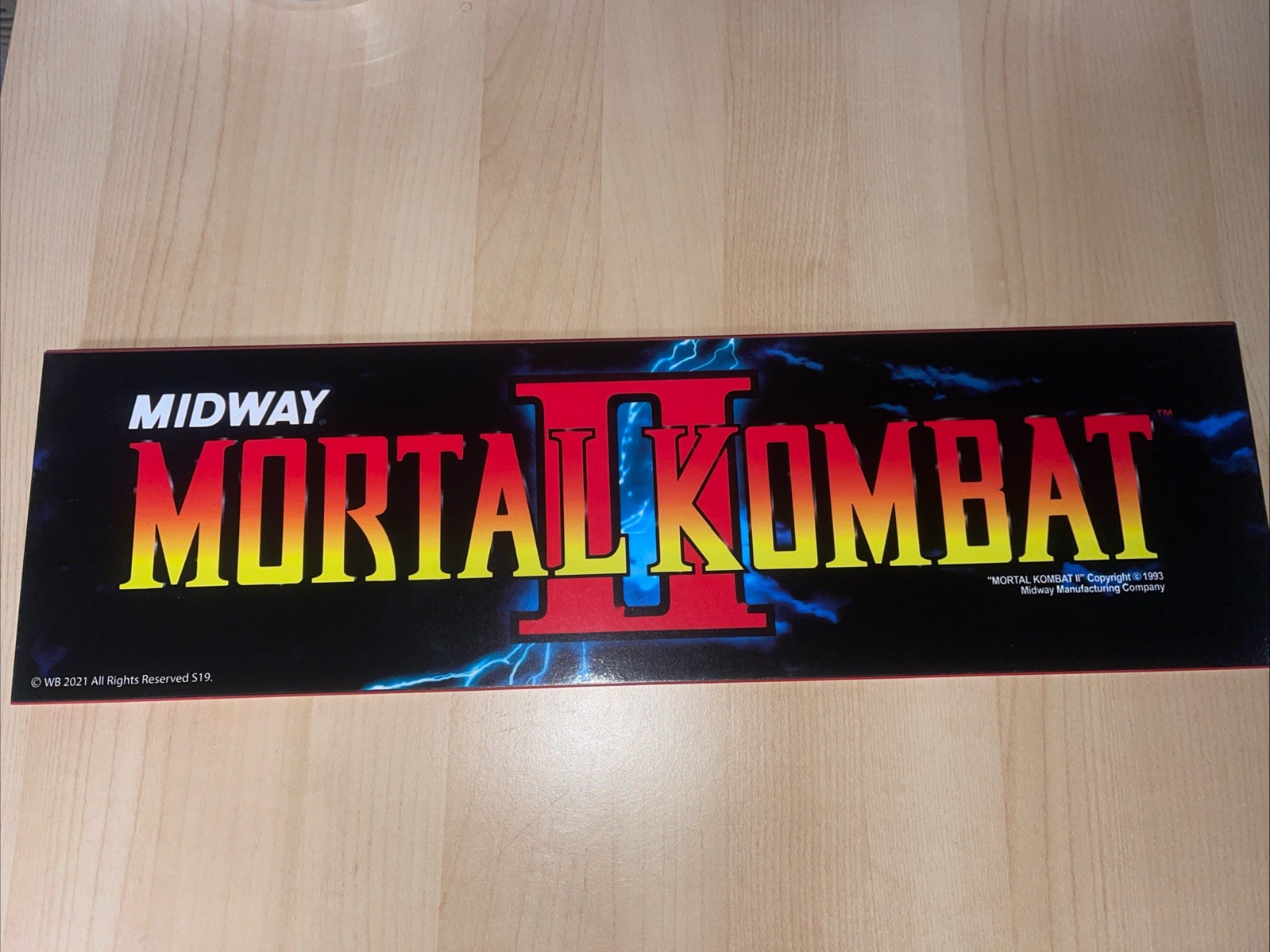 OEM Original Arcade 1Up Mortal Kombat 2 MARQUEE (Part B) OEM Original Arcade 1Up Mortal Kombat 2 MARQUEE (Part B)