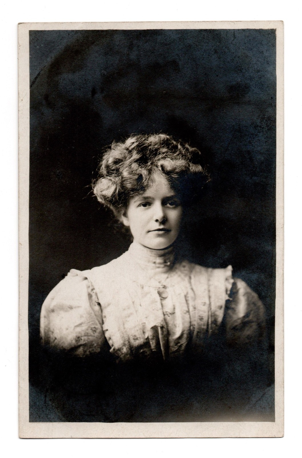 Victorian Edwardian Woman Portrait Real Photo Postcard RPPC Posted 1908 Victorian Edwardian Woman Portrait Real Photo Postcard RPPC Posted 1908