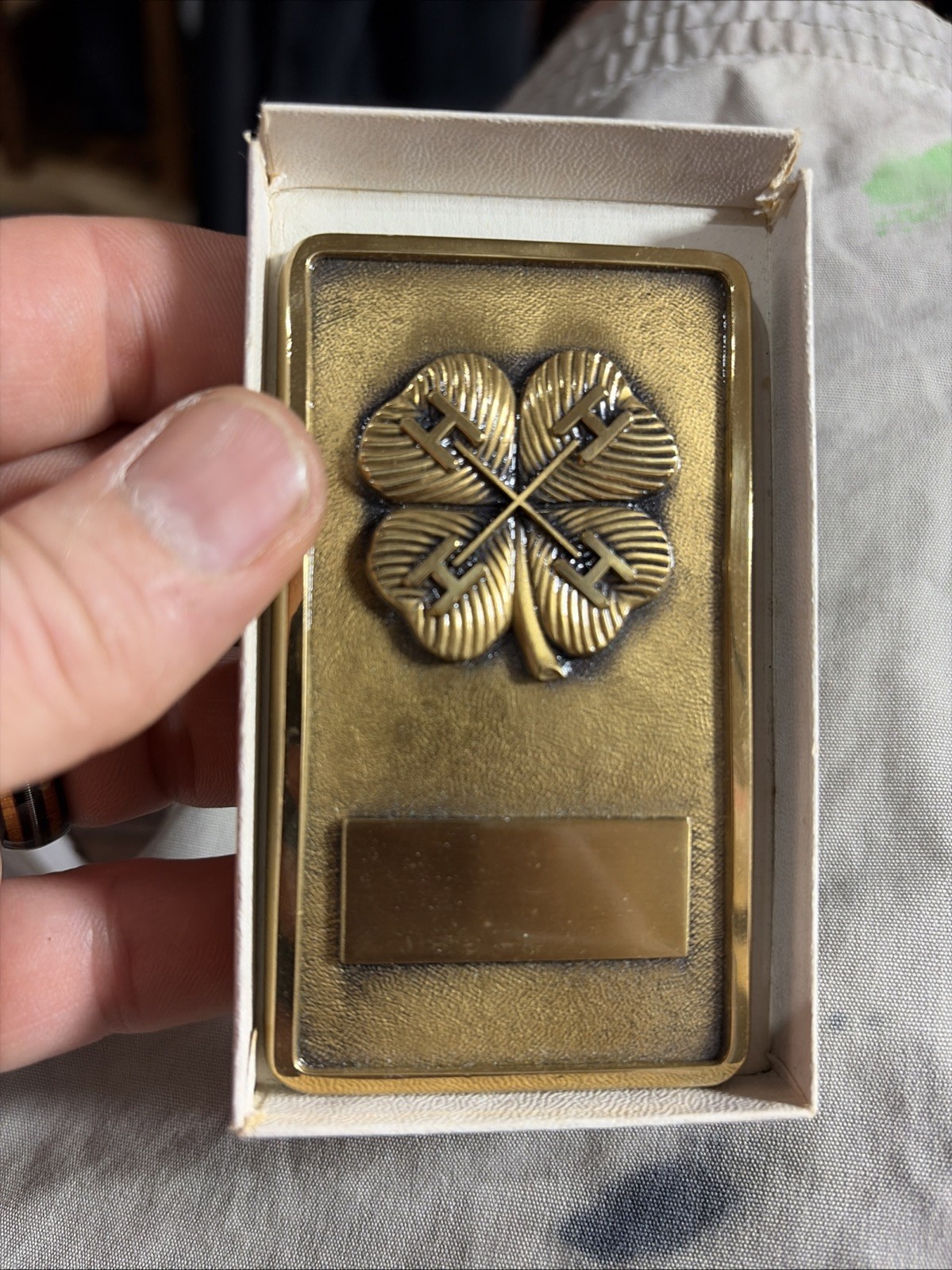 Vintage 1963 4H Club Alumni Recognition Brass Medallion Vintage 1963 4H Club Alumni Recognition Brass Medallion