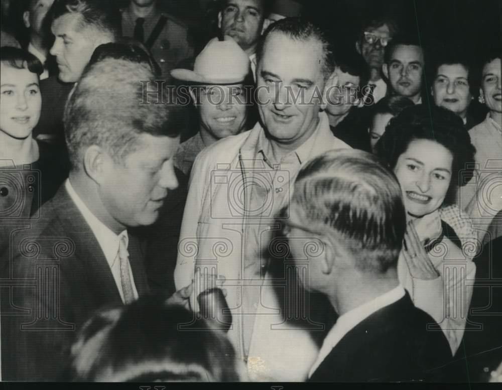 1960 Press Photo President-elect Kennedy & Vice President-elect Johnson in Texas 1960 Press Photo President-elect Kennedy & Vice President-elect Johnson in Texas