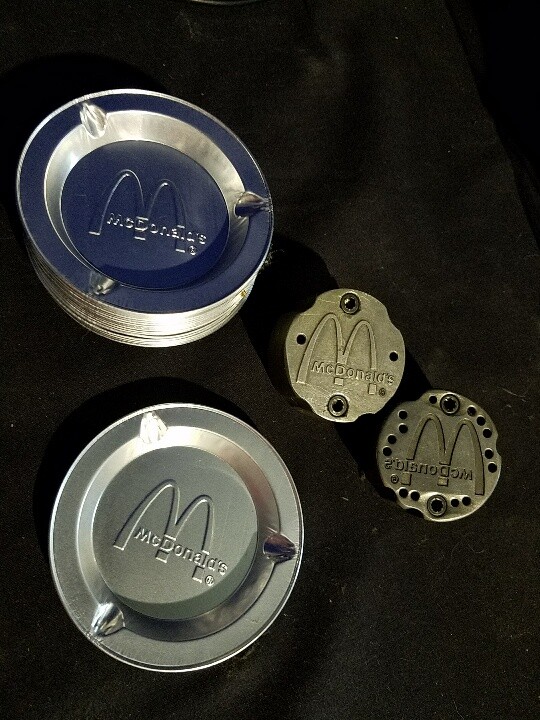 McDonald's Vintage Aluminum Ashtrays 3.5 McDonald's Vintage Aluminum Ashtrays 3.5