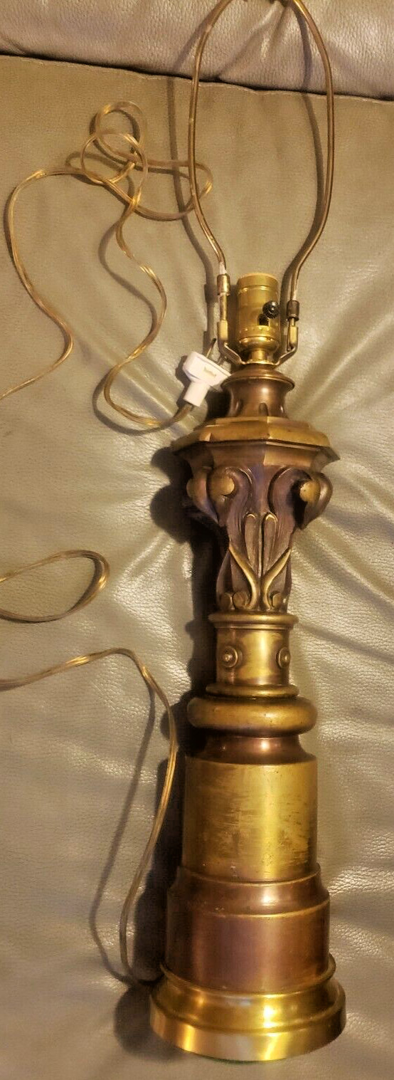 Vintage AUTOMAX N.Y. USA Bronze Brass Heavy Duty Lamp 32 \ Vintage AUTOMAX N.Y. USA Bronze Brass Heavy Duty Lamp 32 \