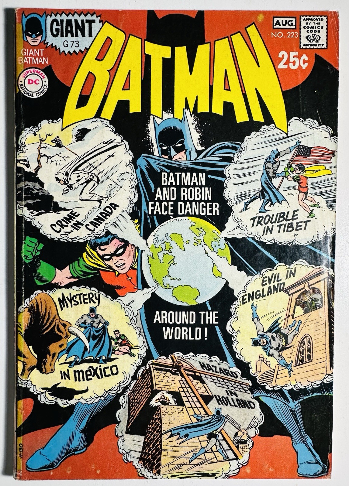 Batman #223, Curt Swan Cover - DC Comics 1970 - Giant G 73 FN Batman #223, Curt Swan Cover - DC Comics 1970 - Giant G 73 FN