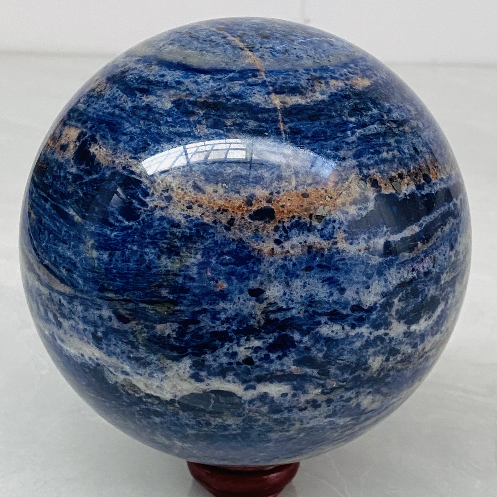 Blue Sodalite Ball Sphere Healing Crystal Natural Gemstone Quartz Stone 5.77LB