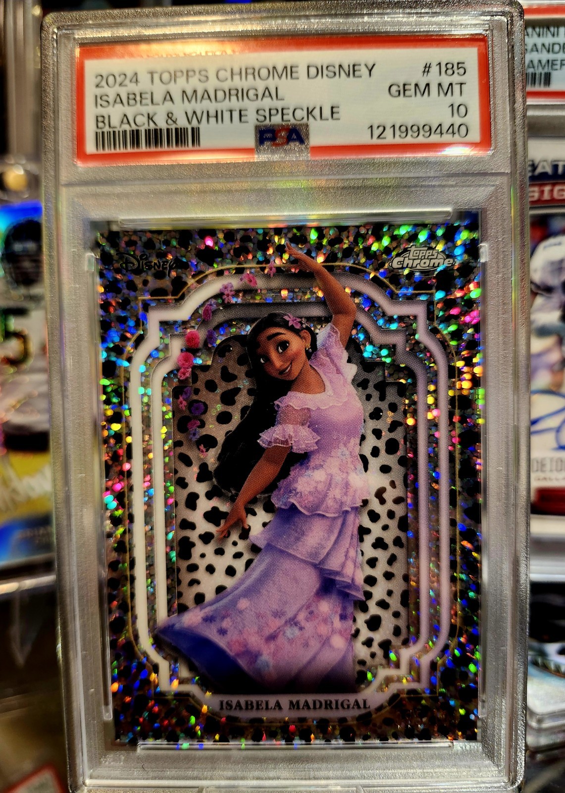 π₯π₯΅ 2024 Topps Chrome Disney ISABELA Black & White Speckle /101 PSA 10 π₯΅π₯ π₯π₯΅ 2024 Topps Chrome Disney ISABELA Black & White Speckle /101 PSA 10 π₯΅π₯