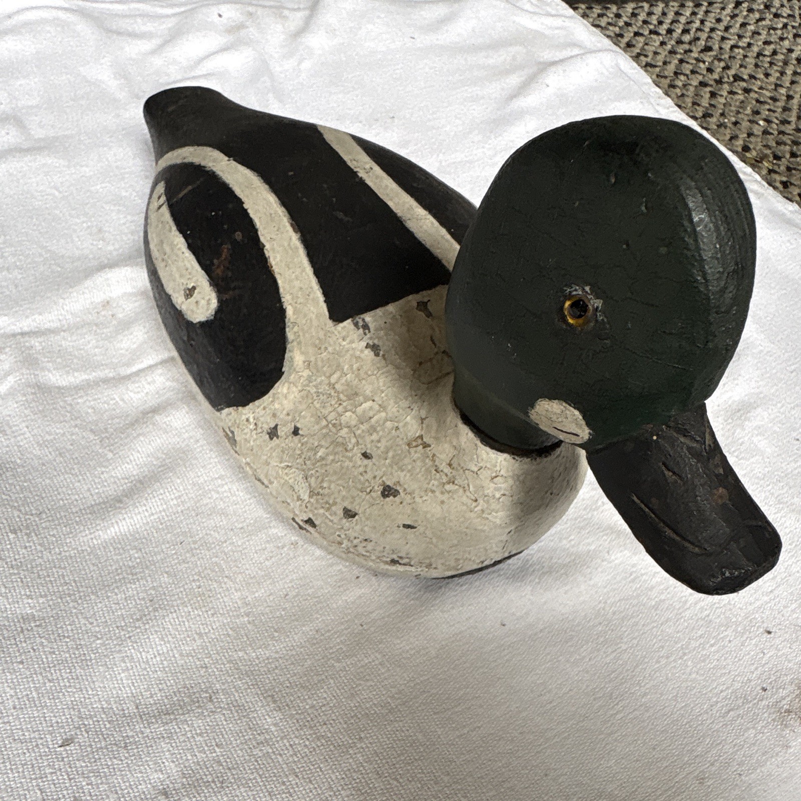 Art Deco Plaster Duck Button, Large, 1 7/16\ Art Deco Plaster Duck Button, Large, 1 7/16\