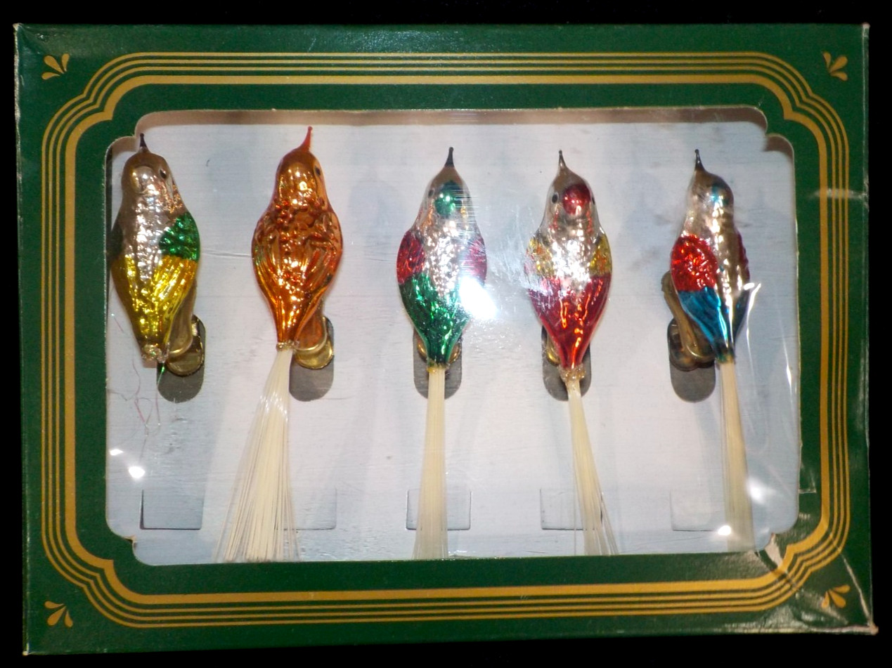 Lot 4 Vtg KURT ADLER Traditional GLASS CLIP-ON 4.5 Lot 4 Vtg KURT ADLER Traditional GLASS CLIP-ON 4.5