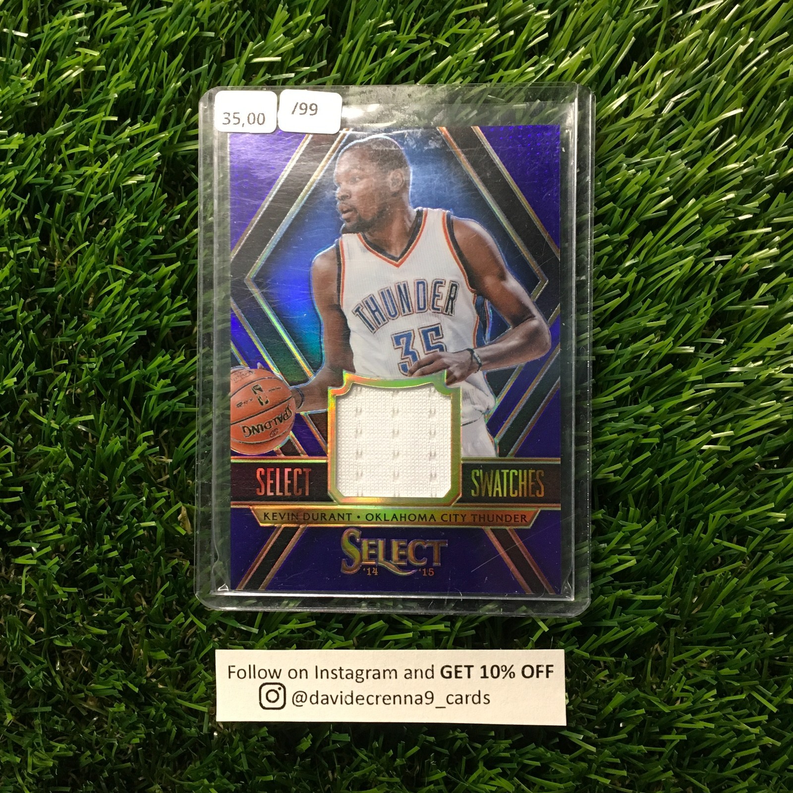 Kevin Durant 2014-15 Panini Select #35 Jersey Patch Purple - 12/99 Kevin Durant 2014-15 Panini Select #35 Jersey Patch Purple - 12/99
