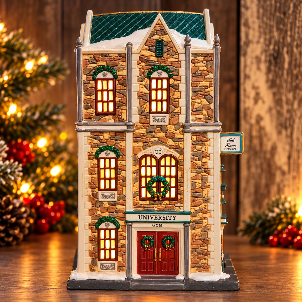 Dept 56 Christmas in the City Series University Club 1998 Lighted House No Box