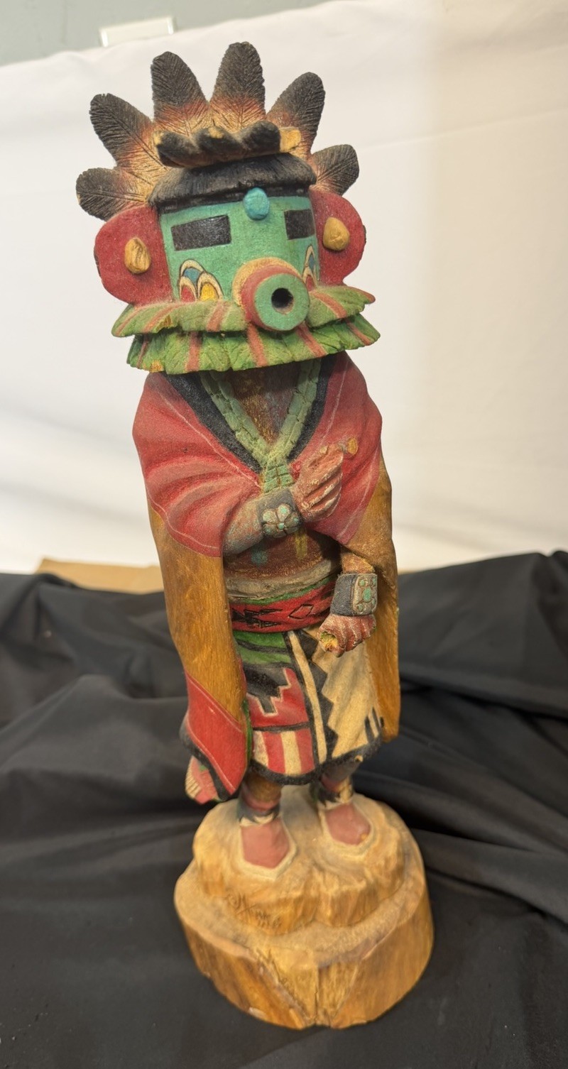 Hopi Kachina Doll by Marlon Huma 1st Mesa Hand Carved 14.5” Signed Hopi Kachina Doll by Marlon Huma 1st Mesa Hand Carved 14.5” Signed