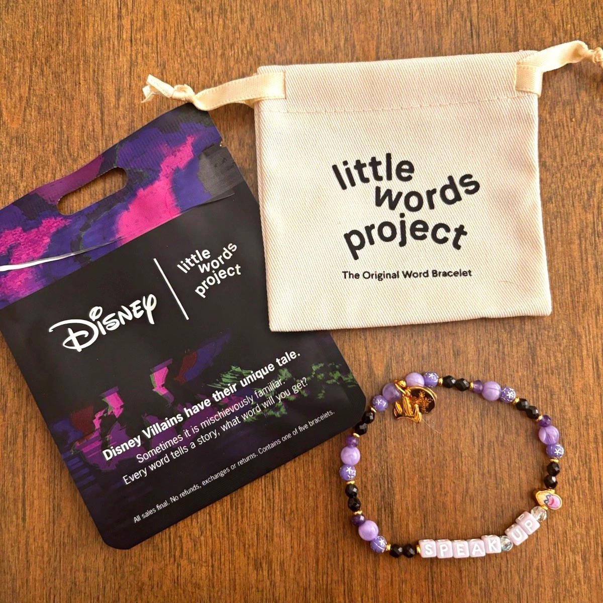 Little Words Project Disney Villains “SPEAK UP” Beaded Word Bracelet- Brand New Little Words Project Disney Villains “SPEAK UP” Beaded Word Bracelet- Brand New