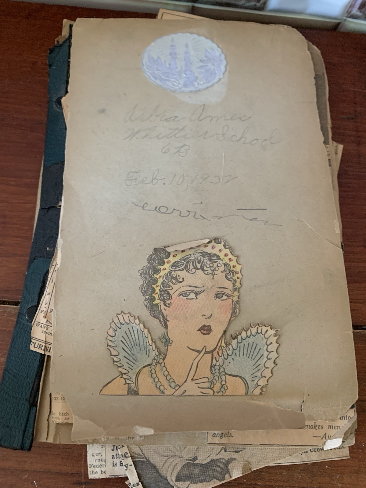Vintage Scrapbook 1930’s Shirley Temple, Ads, Babies, Flowers, Prints, Hollywood