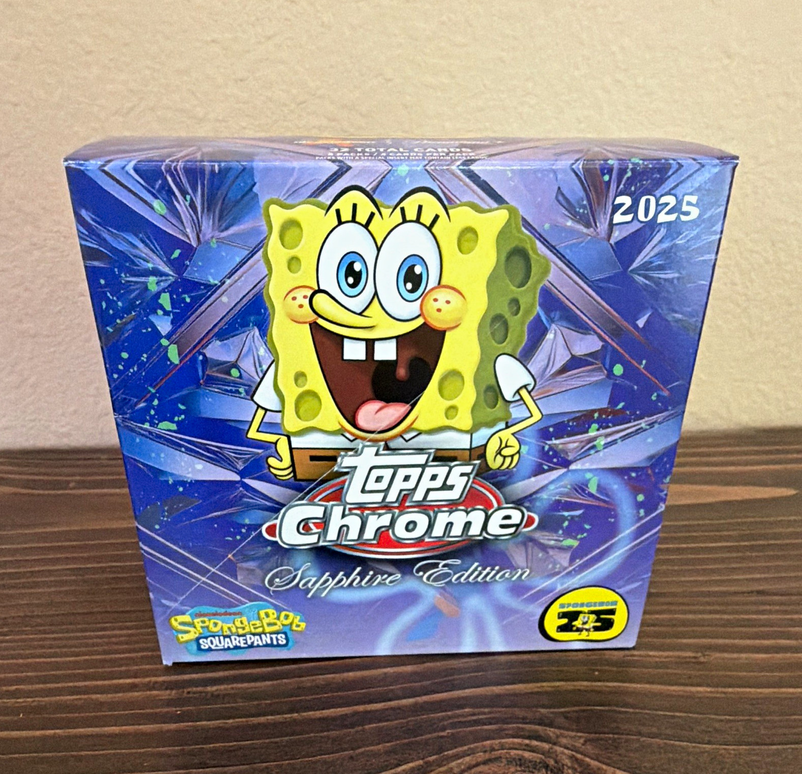 Topps 2025 Chrome Sapphire SpongeBob SquarePants Open Box, Empty Packs Topps 2025 Chrome Sapphire SpongeBob SquarePants Open Box, Empty Packs
