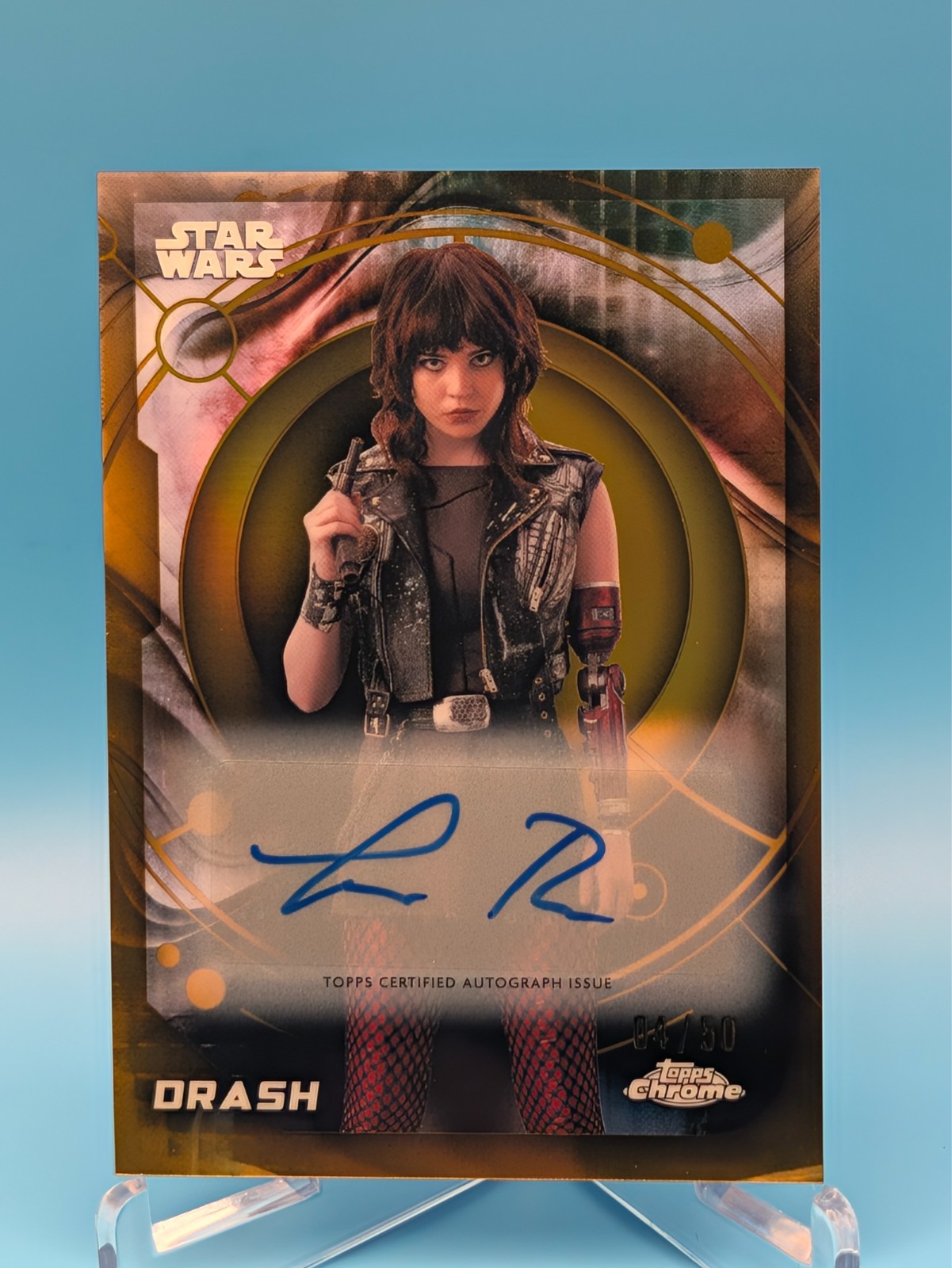 2026 Topps Chrome Star Wars Drash Sophie Thatcher Auto Book of BobaFett /50 GOLD