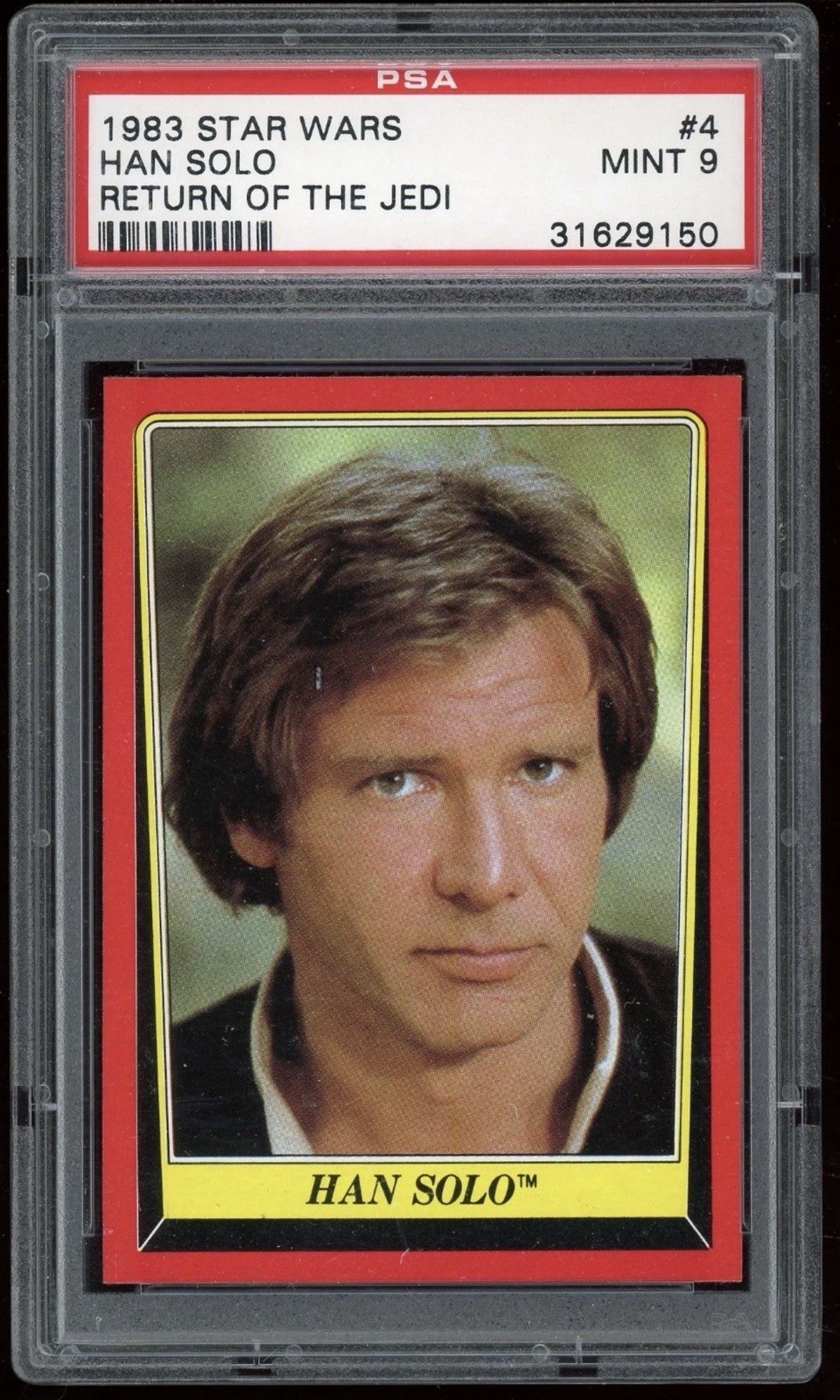 🔥1983 Han Solo Topps Star Wars Return of the Jedi #4 PSA 9 Low Pop🔥 Rare