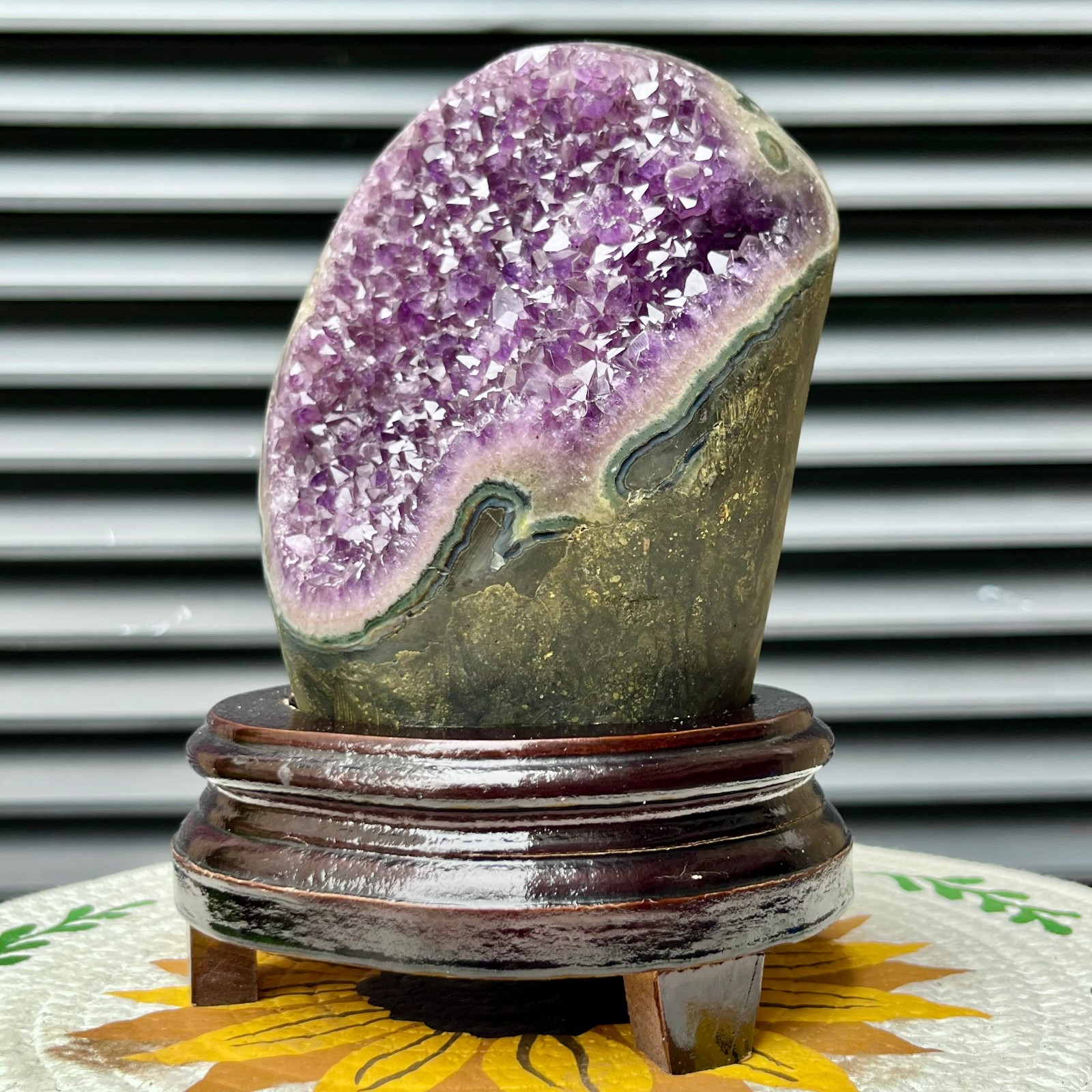 5.3 lb  Natural Purple Amethyst Cluster Collectible Specimen Stand Display Decor