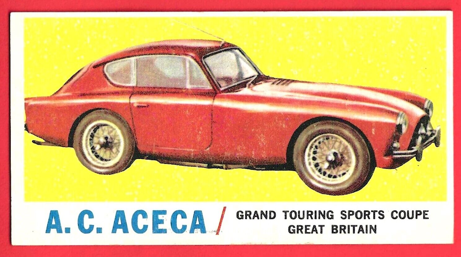 VINTAGE 1961 Topps Sports Cars #4 A.C. Aceca (Great Britain) - SHARP