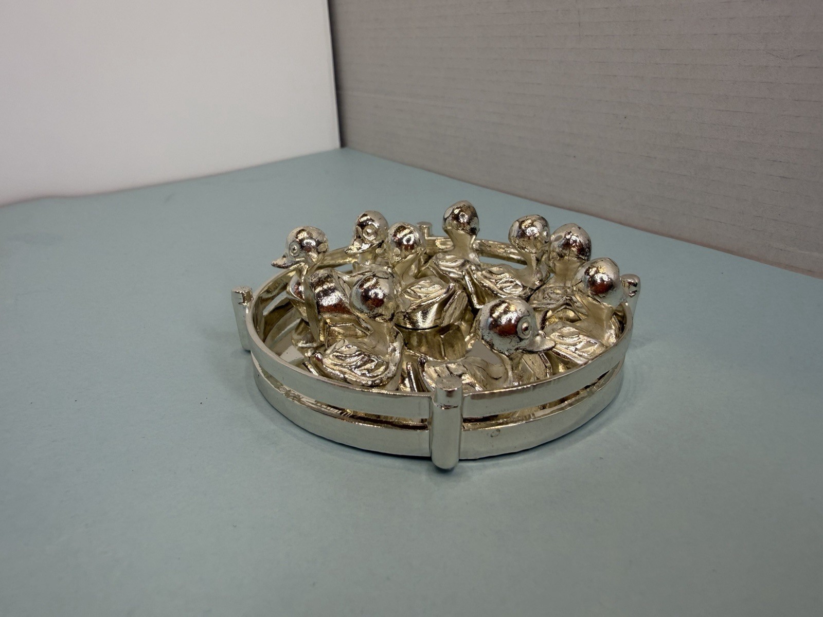 Vintage Godinger Silver Co. Duck Place Card Holder With Tray (set of 12) Vintage Godinger Silver Co. Duck Place Card Holder With Tray (set of 12)