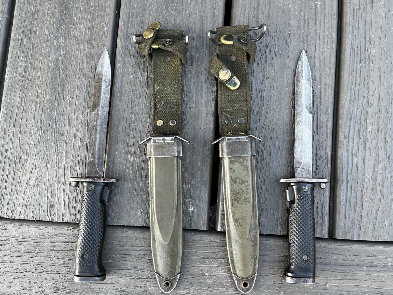 Post-WWII Korean War M5A1 M1 Garand Bayonet & USGI M8A1 Scabbard MILPAR Used Post-WWII Korean War M5A1 M1 Garand Bayonet & USGI M8A1 Scabbard MILPAR Used