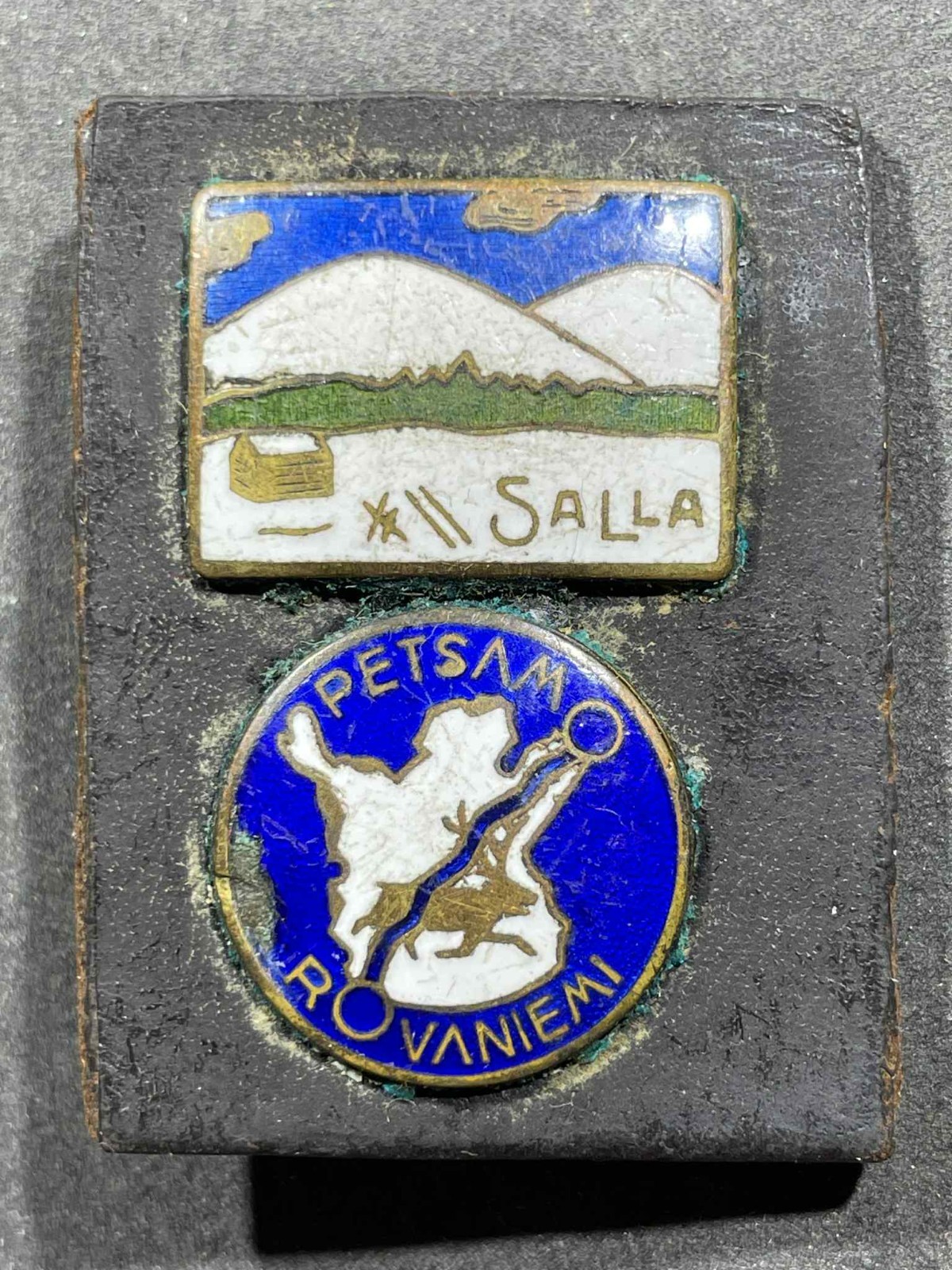 WW2 WWII Finnish Finland Army Military Lappland Front Traveling Badges Pins WW2 WWII Finnish Finland Army Military Lappland Front Traveling Badges Pins