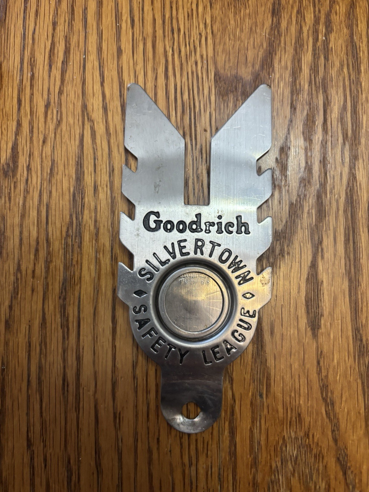 Goodrich Silvertown Safety League License Plate Topper Vintage Goodrich Silvertown Safety League License Plate Topper Vintage