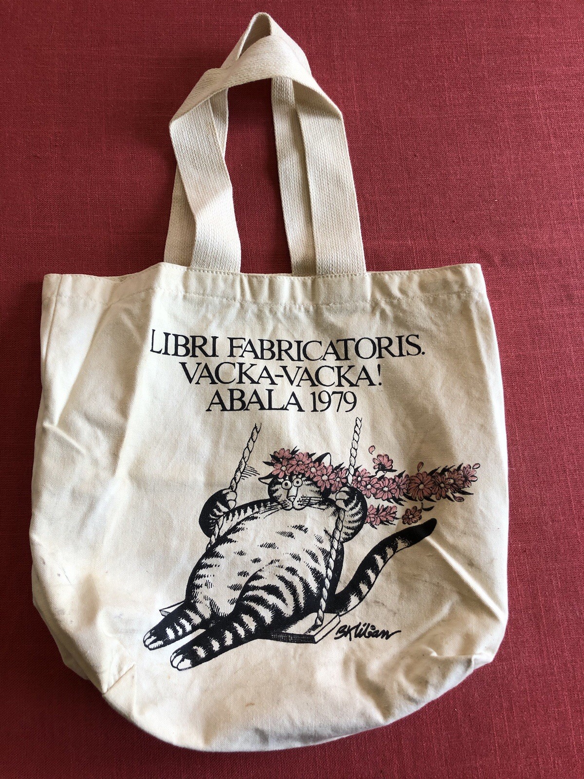 Vintage B Kliban Canvas CAT TOTE BAG, 1979 Vintage B Kliban Canvas CAT TOTE BAG, 1979