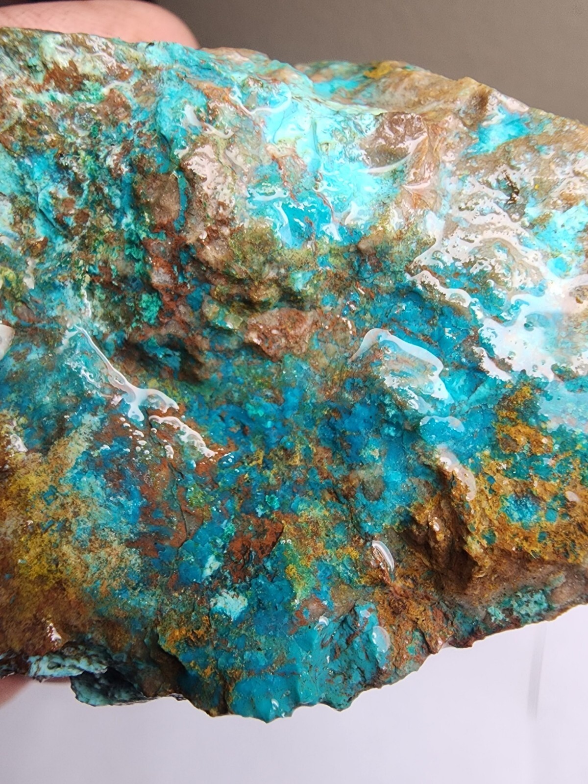 OLD RAY MINE TURQUOISE/CHRYSOCOLLA BEAUTIFUL ROUGH SPECIMEN ARIZONA (211 grams) OLD RAY MINE TURQUOISE/CHRYSOCOLLA BEAUTIFUL ROUGH SPECIMEN ARIZONA (211 grams)