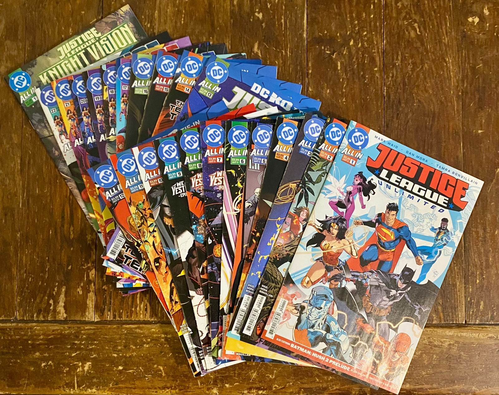 JUSTICE LEAGUE UNLIMITED #1-22 | WAID/MORA DC | + KNIGHT VISION #1 | VF+ | WOW JUSTICE LEAGUE UNLIMITED #1-22 | WAID/MORA DC | + KNIGHT VISION #1 | VF+ | WOW