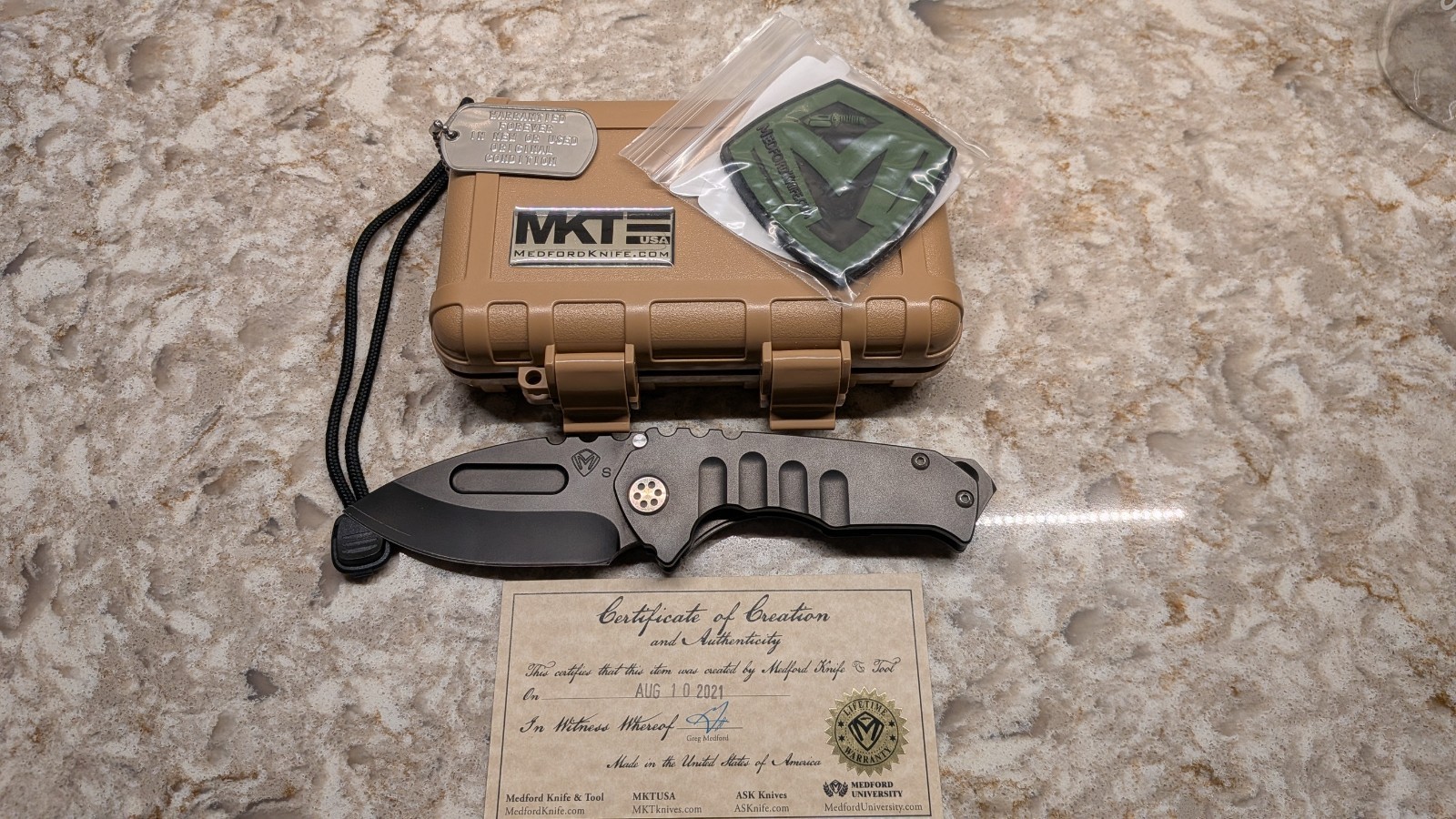 Medford Praetorian Genesis T S35VN Black PVD Drop Point Medford Praetorian Genesis T S35VN Black PVD Drop Point