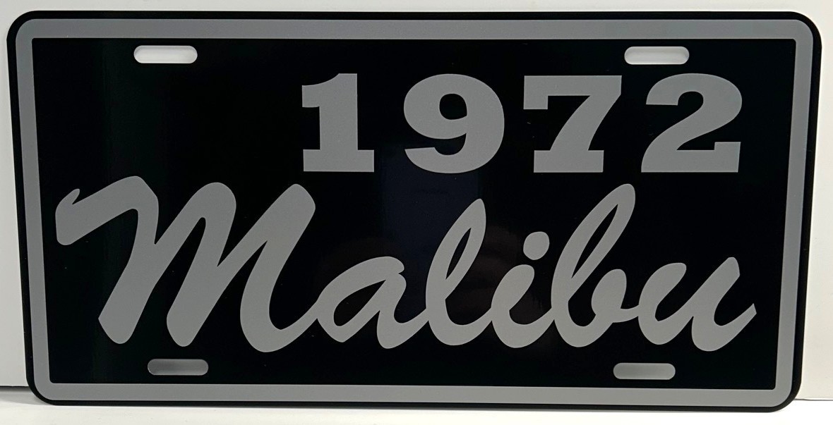 1972 72 MALIBU Metal License Plate Fits Chevy SS Custom Classic Hot Rod Garage