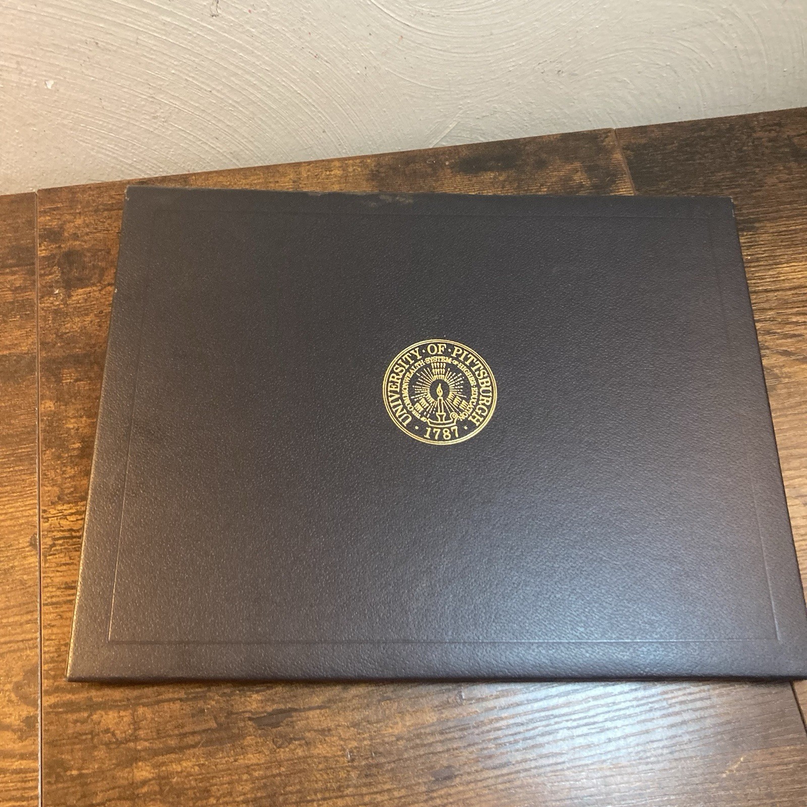 Pitt Diploma Holder Book University of Pittsburgh Certificate Cathedral Learning Pitt Diploma Holder Book University of Pittsburgh Certificate Cathedral Learning