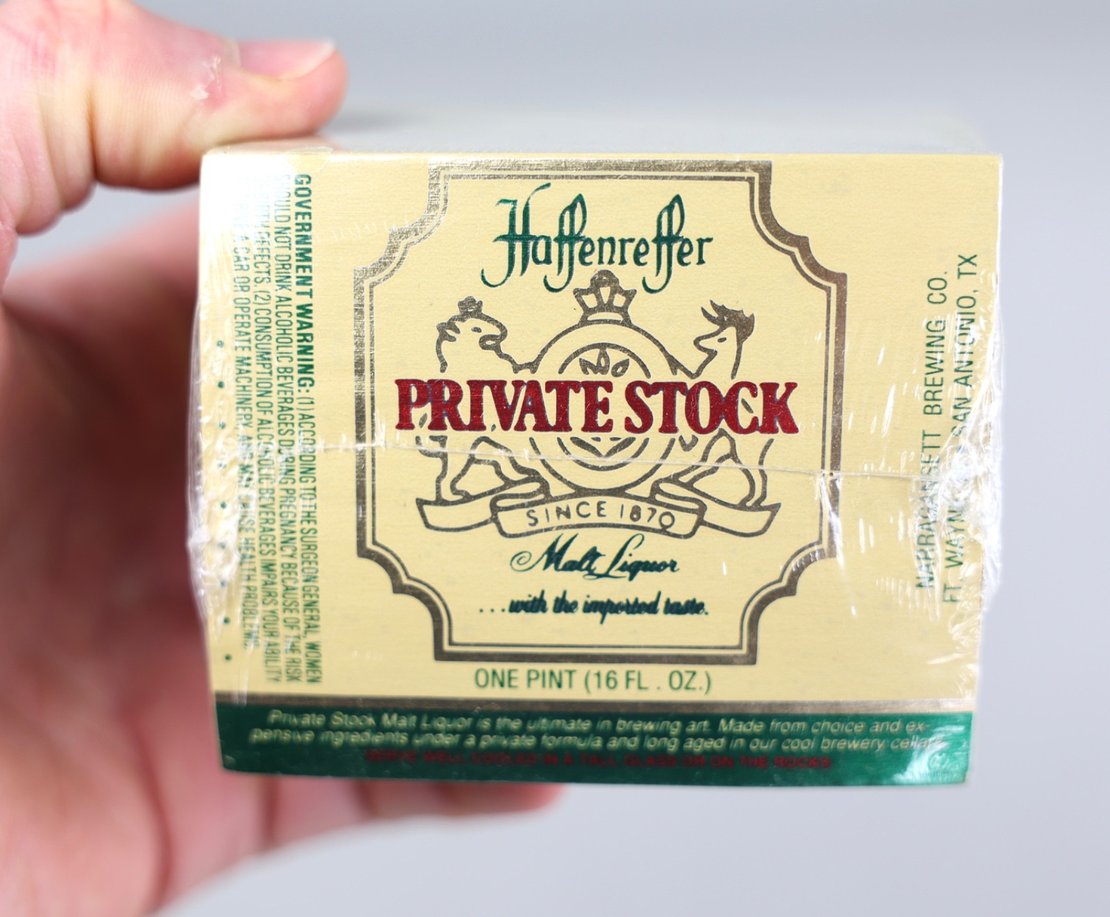 Vintage Haffenreffer Private Stock Malt Liquor Beer Bottle Labels Sealed NEW