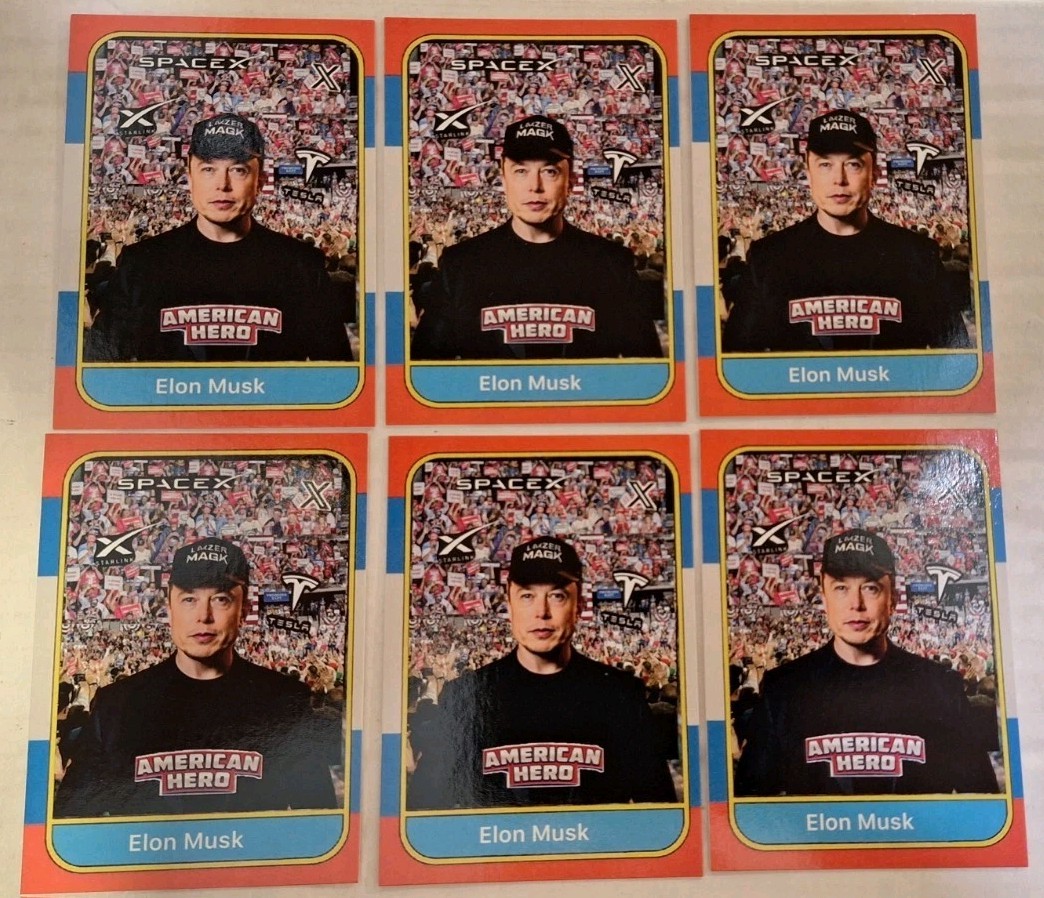 Lot 6 Elon Musk Trading Cards SpaceX Tesla X Starlink 1986-87 Fleer Retro 6X Lot 6 Elon Musk Trading Cards SpaceX Tesla X Starlink 1986-87 Fleer Retro 6X