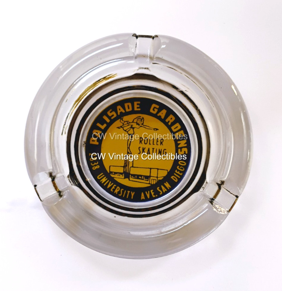 Rare ca. 1950's Palisade Gardens Ashtray Roller Skating ( Rink ) San Diego CA Rare ca. 1950's Palisade Gardens Ashtray Roller Skating ( Rink ) San Diego CA